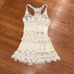 Solitaire Swim Boho Crochet Cover-Up • Medium